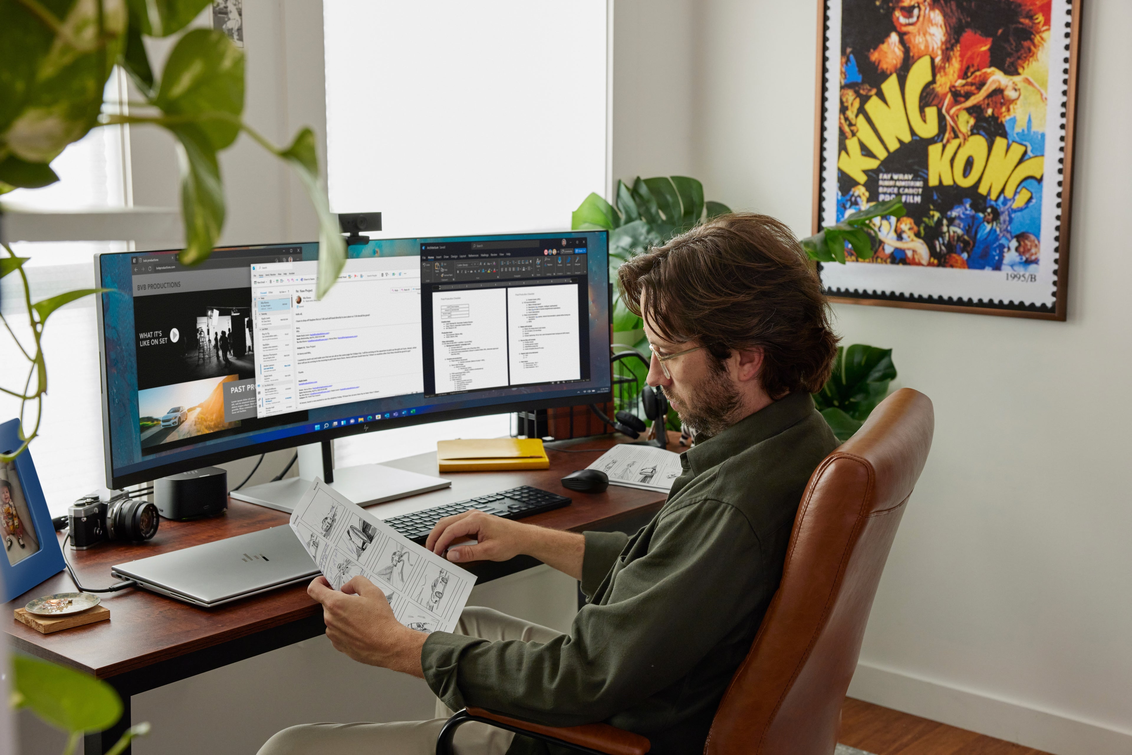 HP Écran incurvé DQHD E45c G5