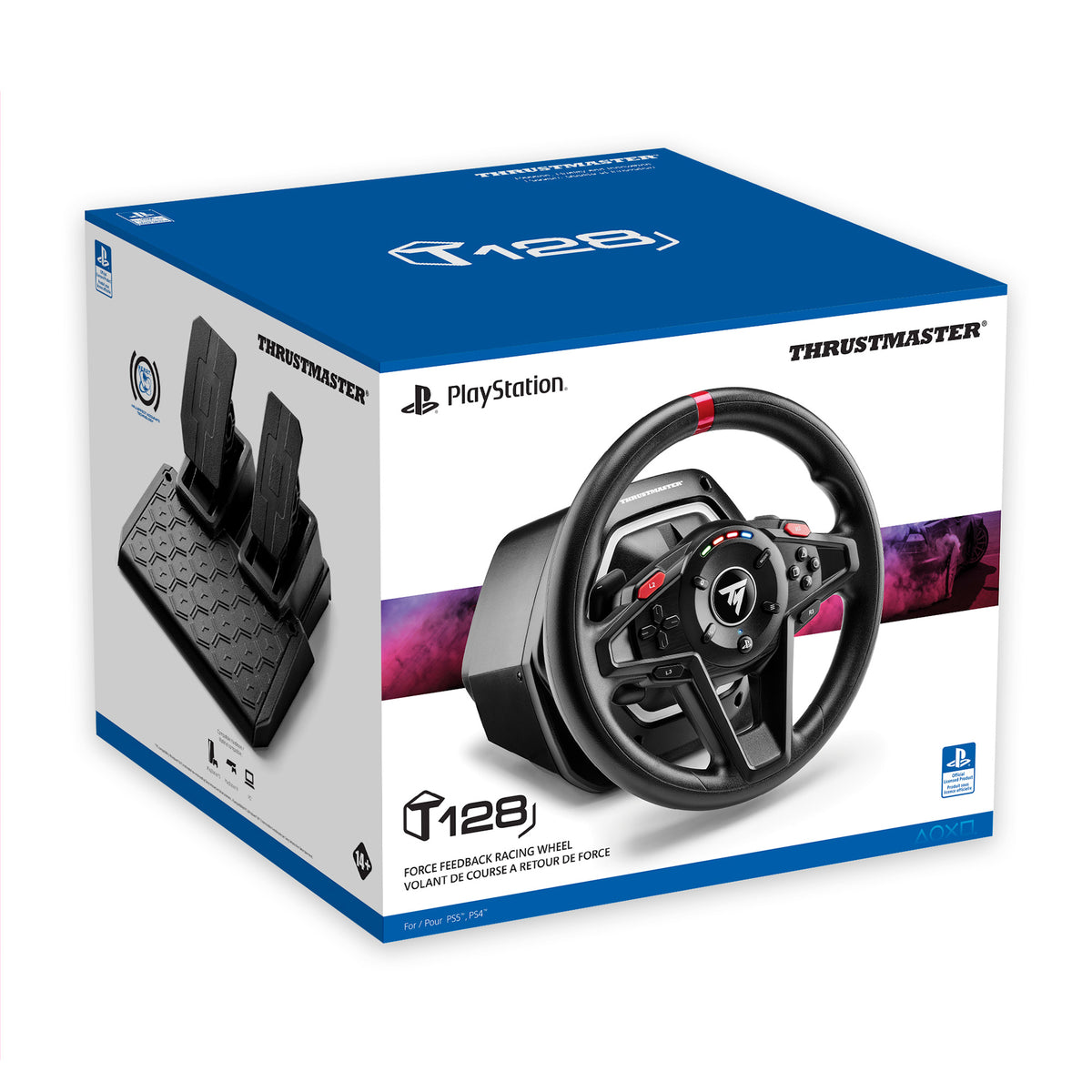 Thrustmaster T128 Volant et Pédalier Analogique USB Noir pour PC, PlayStation 4 et PlayStation 5