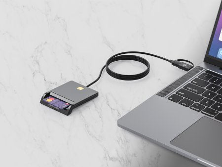 Manhattan Lecteur de cartes à puce combiné USB-C/USB-A, connecteurs USB 2.0 Type-C et Type-A vers interface de lecture à