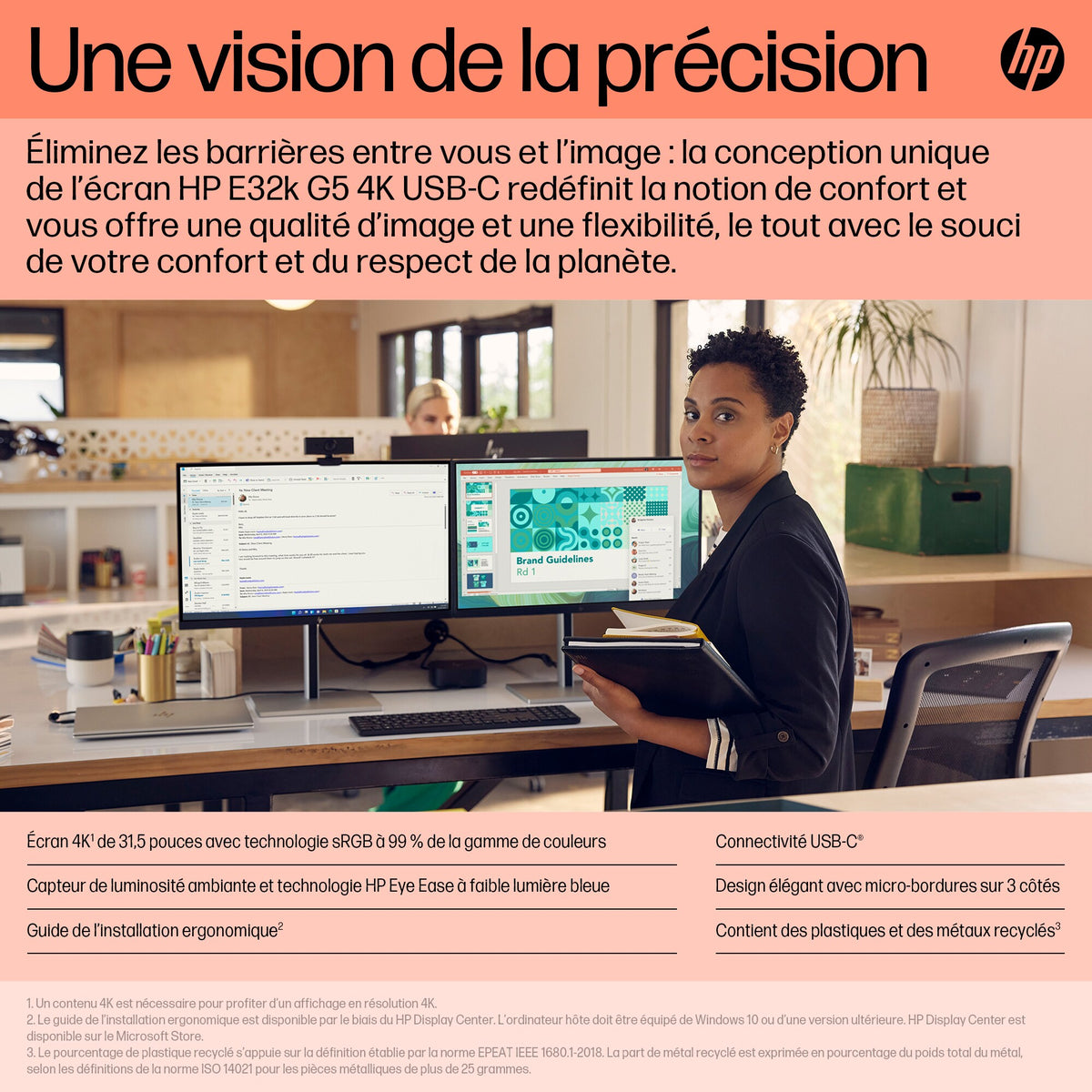 HP Écran USB-C 4K E32k G5