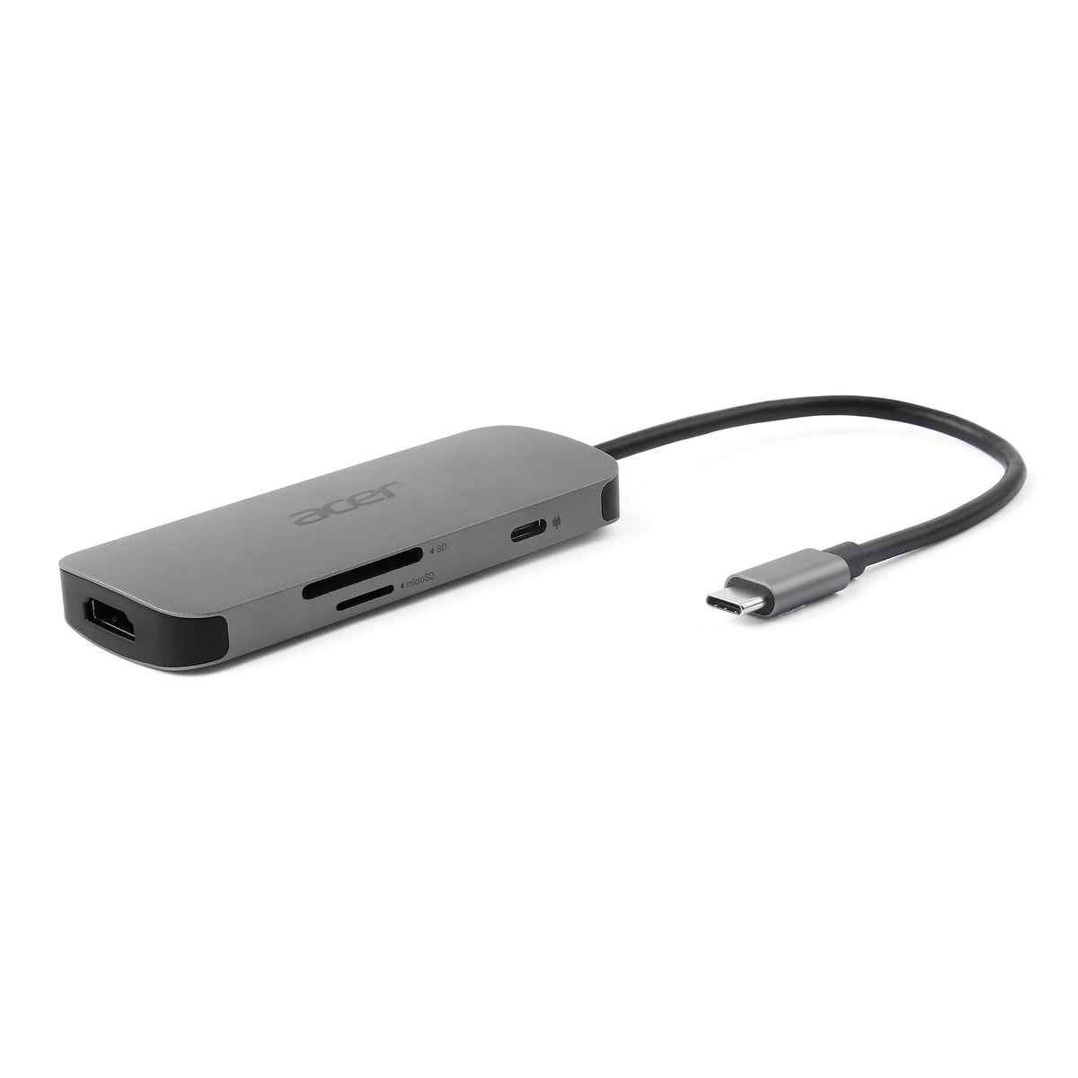 Acer Adaptateur USB-C 7-en-1 Argent, USB 3.2 Gen 1, Power Delivery 100W, 4K