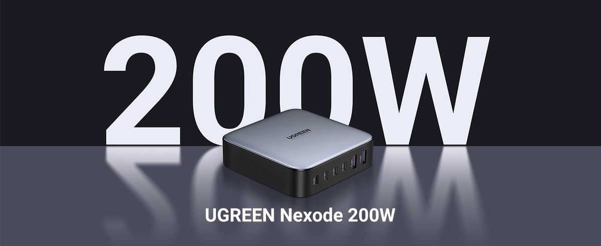 Ugreen Nexode Chargeur Secteur Universel Charge Rapide, Noir et Gris