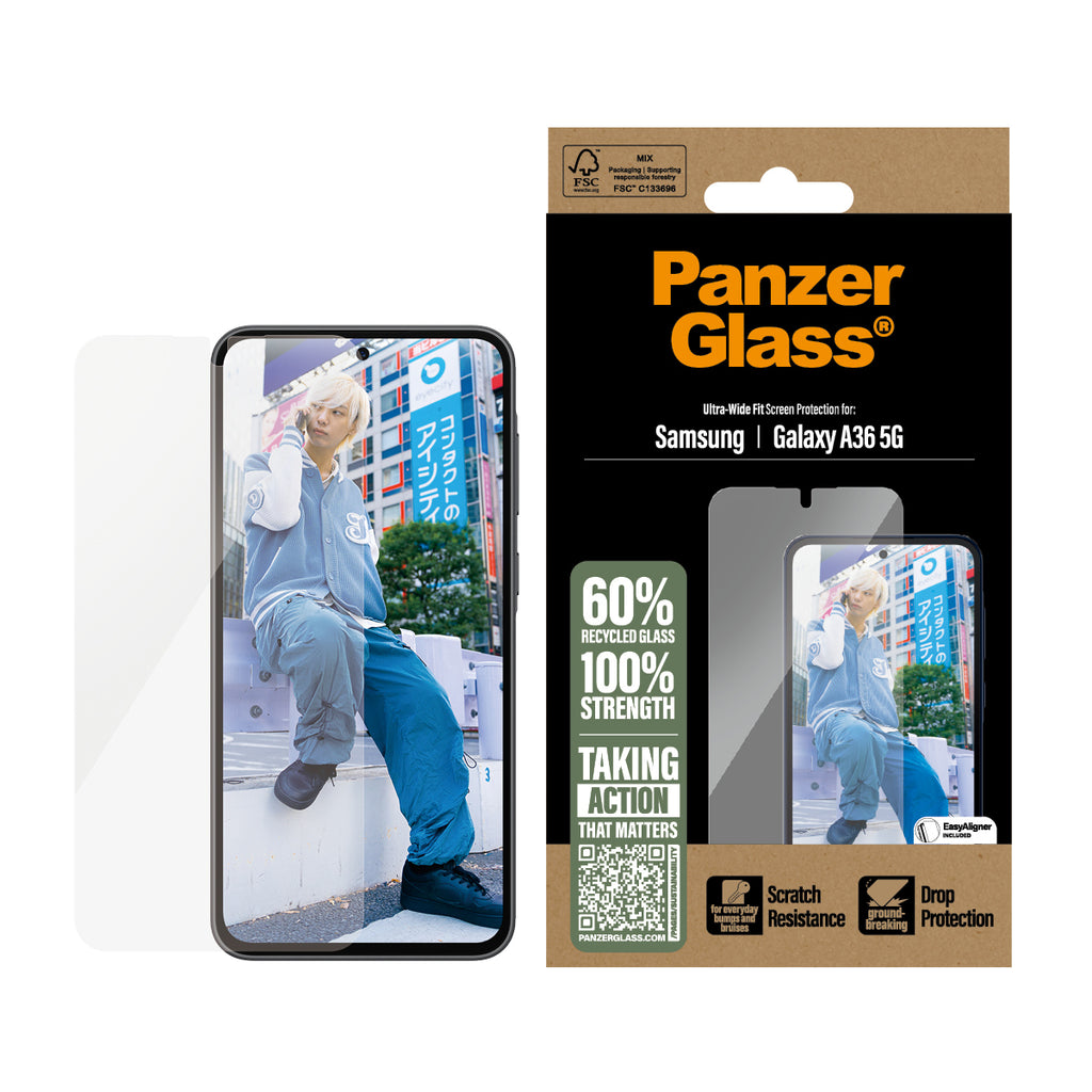PanzerGlass PanzerGlass ® Screen Protector Samsung Galaxy A36 5G | Ultra-Wide Fit Protection d'écran transparent 1 pièce(s)