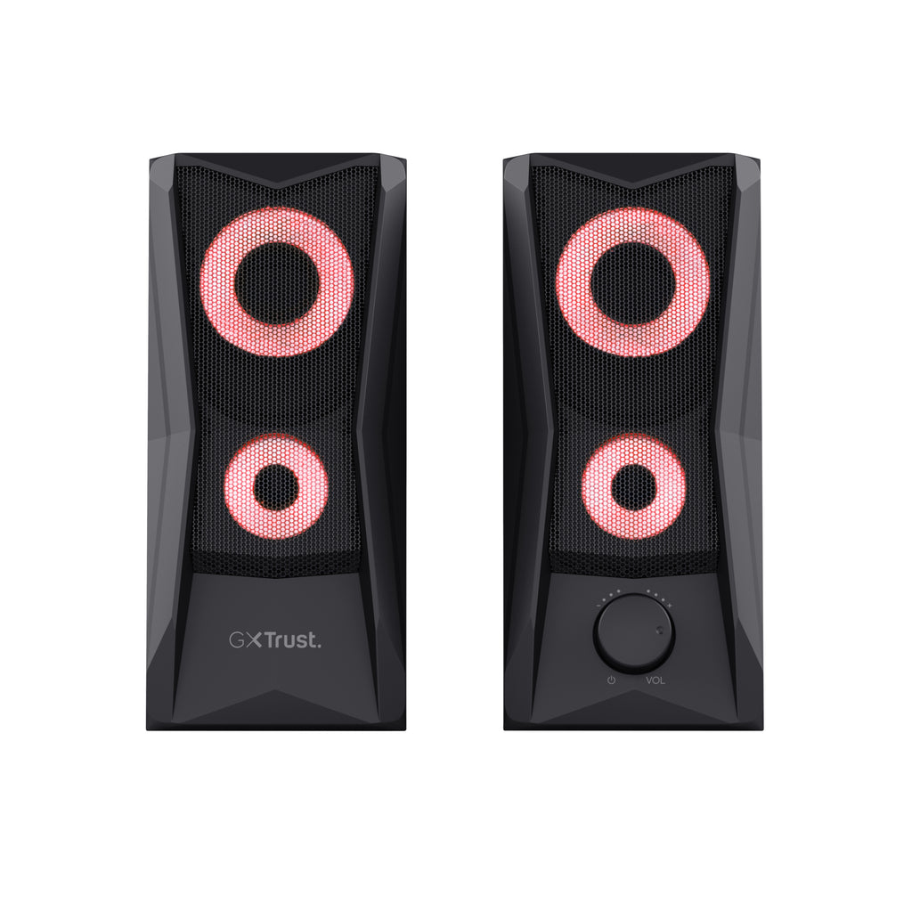 Trust GXT 606 JAVV Enceintes Compactes 2.0 RGB, Noir, 12 W