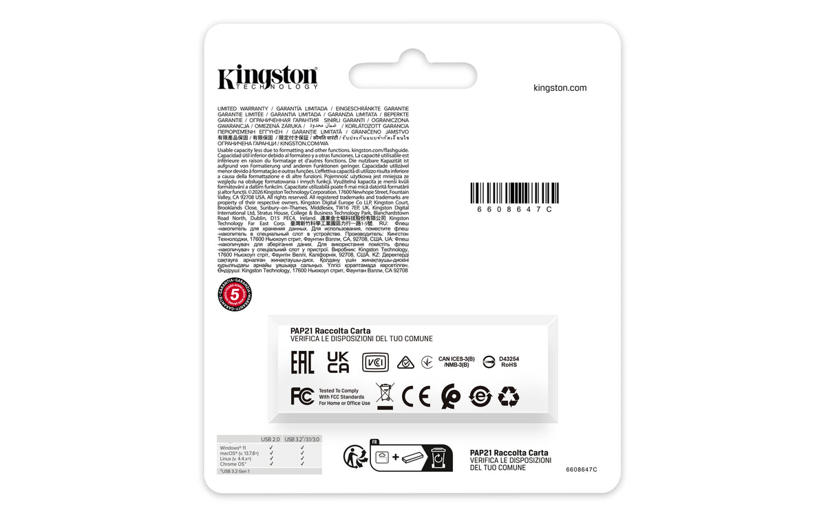 Kingston Technology DataTraveler 128Go Stockage portable USB 3.2 Gen 1 Exodia Noir + Bleu
