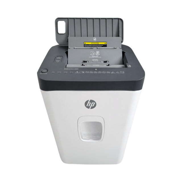 HP OneShred Auto 200CC destructeur de papier Destruction croisée 63 dB 22 cm Blanc