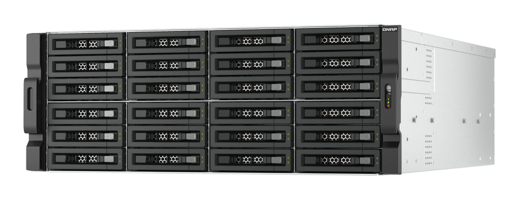 QNAP TL-R2400PES-RP Boîtier de Stockage JBOD 24 Baies PCIe pour Disques SATA 2.5/3.5", Noir et Gris