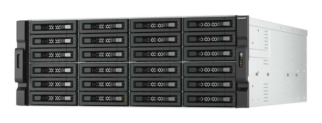 QNAP TL-R2400PES-RP Boîtier de Stockage JBOD 24 Baies PCIe pour Disques SATA 2.5/3.5", Noir et Gris