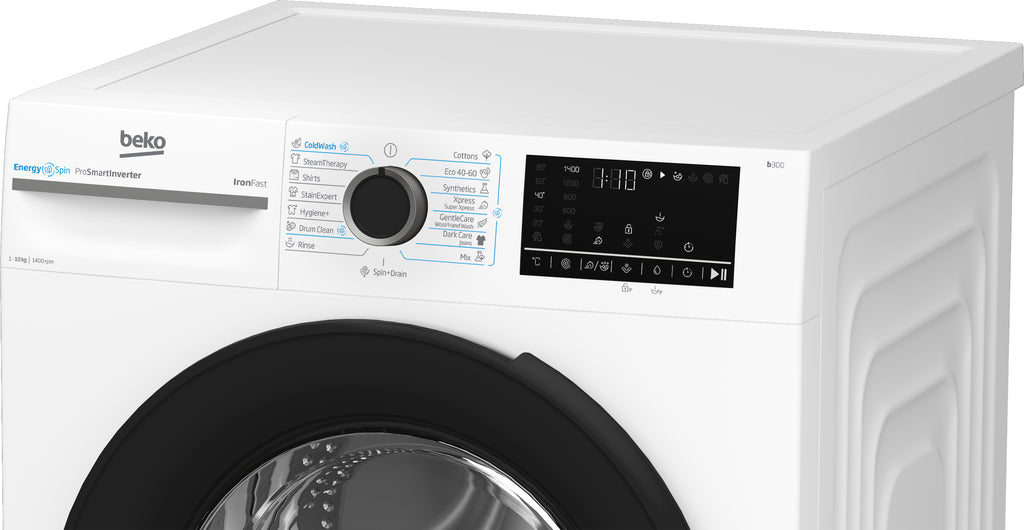 Beko b300 BM3WFU410415WB machine à laver Charge avant 10 kg 1400 tr/min Blanc