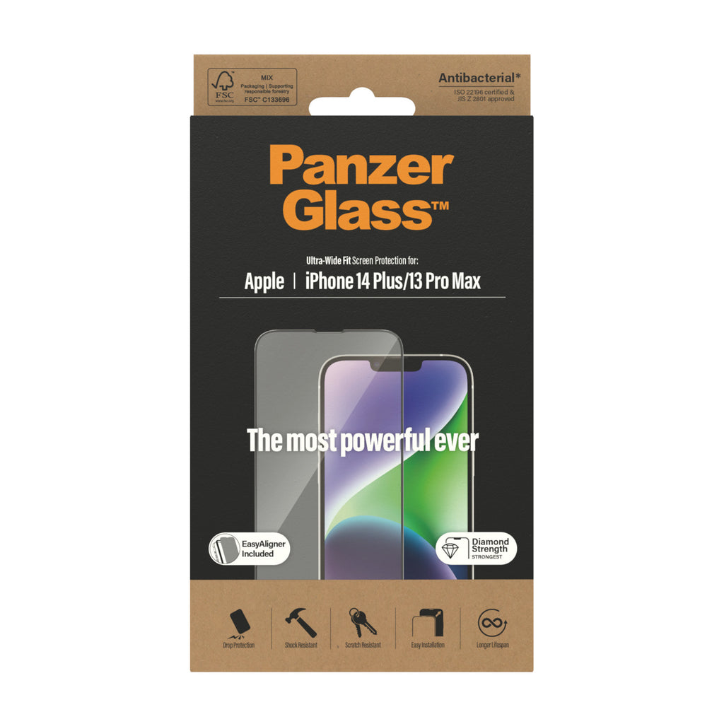 PanzerGlass ® Screen Protector iPhone 14 Plus | 13 Pro Max | Ultra-Wide Fit w. EasyAligner Protection d'écran transparent Apple 1 pièce(s) - vue 3