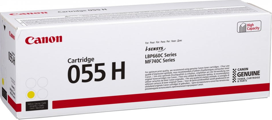Canon 055H Cartouche de toner 1 pièce(s) Original Jaune