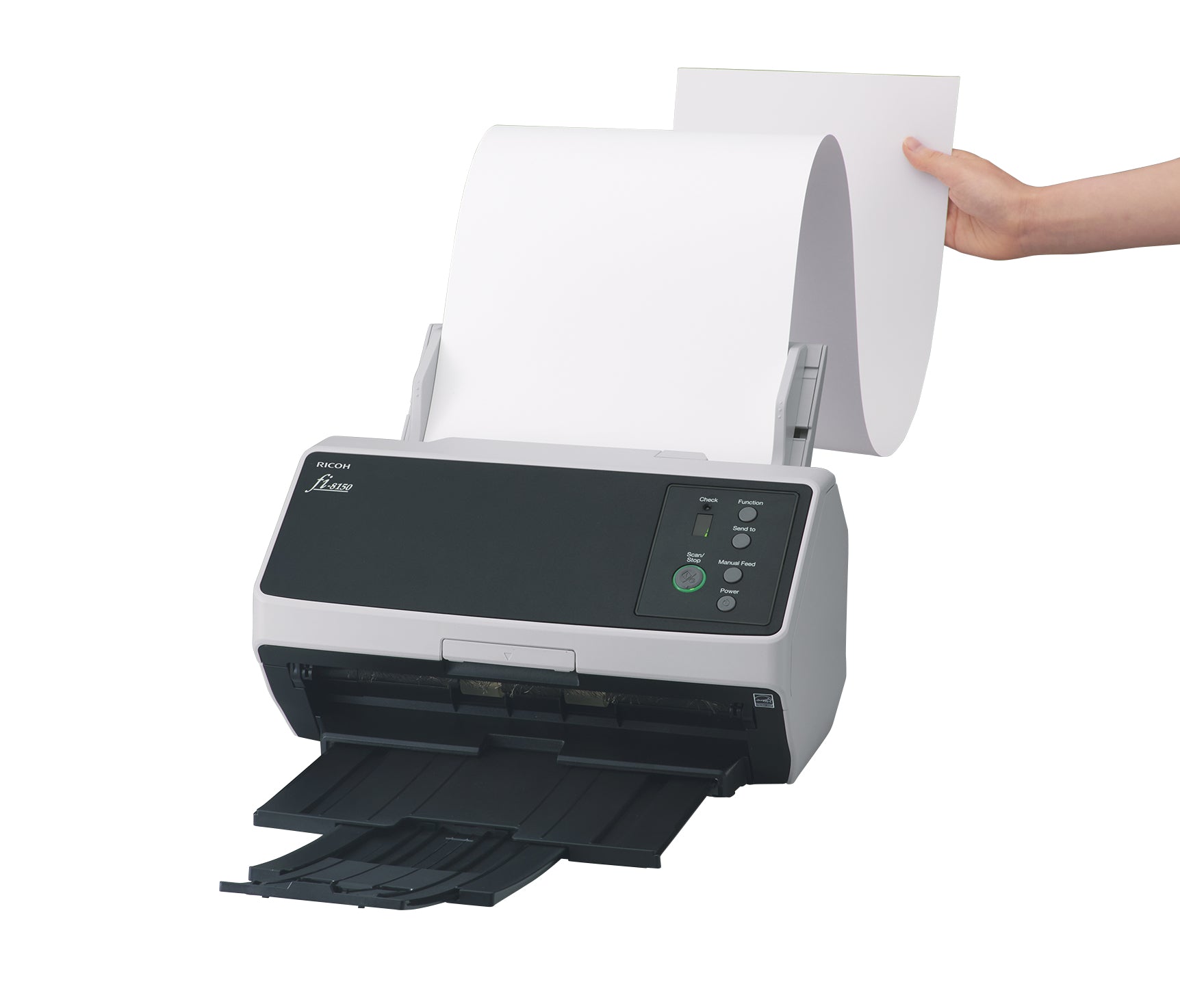 Ricoh FI-8150 Numériseur chargeur automatique de documents (adf) + chargeur manuel 600 x 600 DPI A4 Noir, Gris