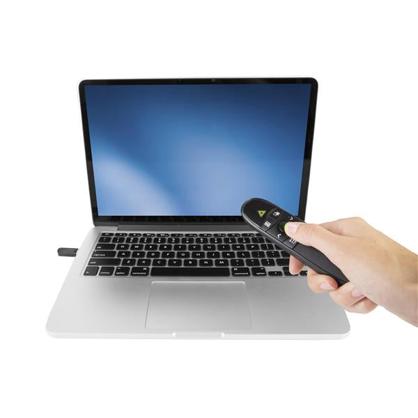 StarTech.com Télécommande de Présentation Sans Fil avec Pointeur Laser Vert, Portée 27 m