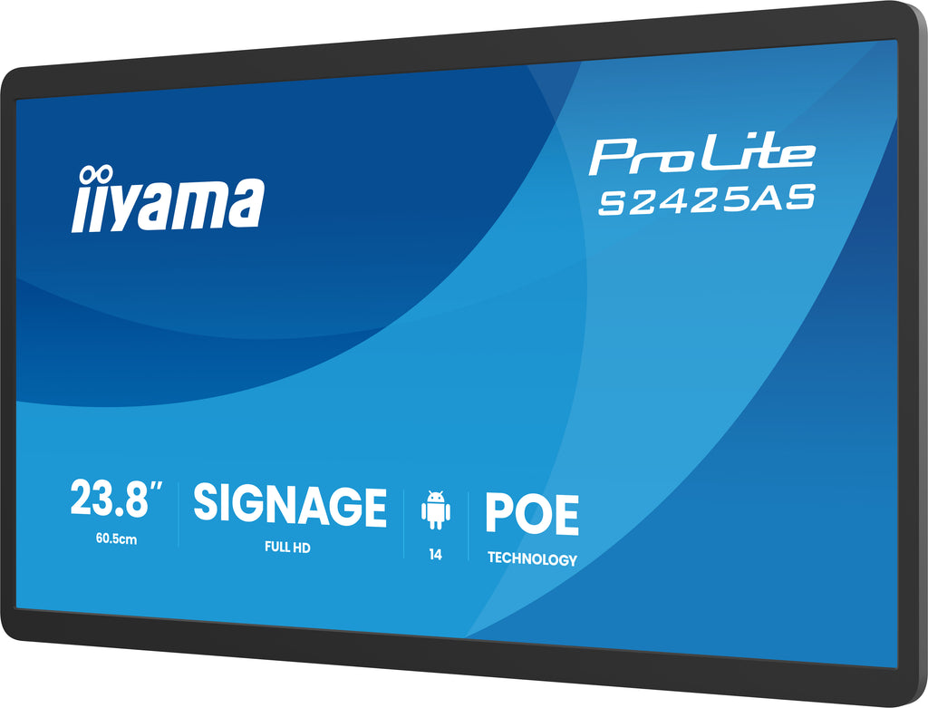 iiyama ProLite S2425AS-B1P Écran de Signalisation Numérique 60,5 cm (23.8") LCD Full HD Android Wifi Noir