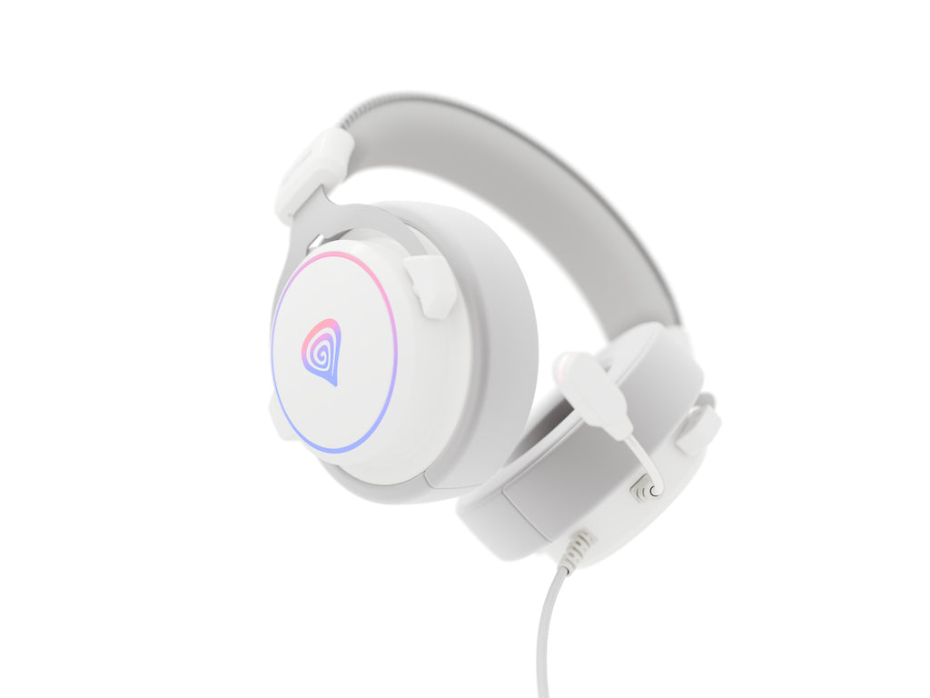 GENESIS Neon 764 Casque Avec fil Arceau Gaming USB Type-A Blanc - vue 7