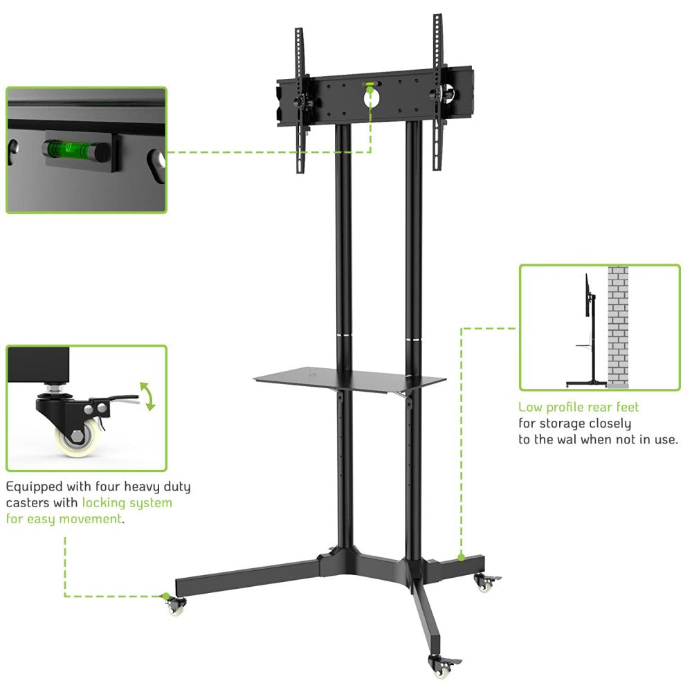 Support pour Téléviseur ICA-TR6 pour Écrans jusqu'à 165,1 cm (65") Noir