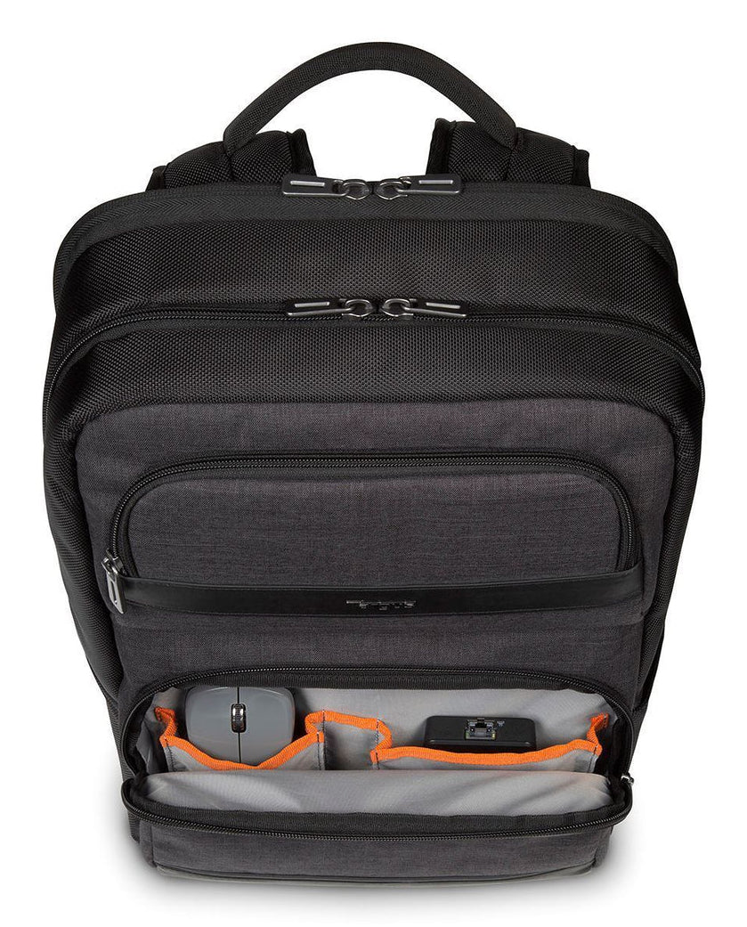 Targus CitySmart Sac à Dos Urbain Noir et Gris en Simili-cuir et PU