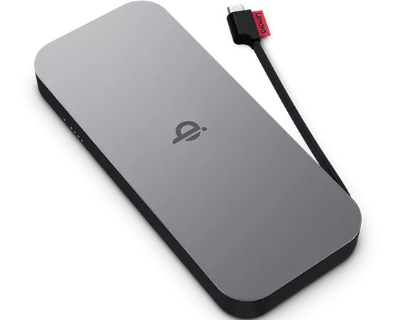 Lenovo 40ALLG1WWW Batterie Externe 10000 mAh Recharge Sans Fil, Noir
