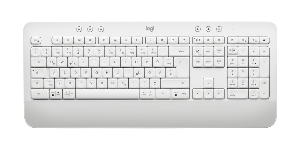 Logitech 920-011022 teclado Ratón incluido Oficina Bluetooth QWERTZ Alemán Blanco
