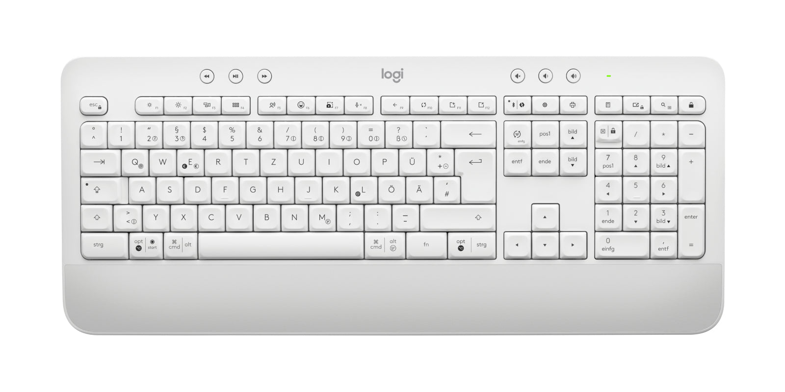 Logitech 920-011022 teclado Ratón incluido Oficina Bluetooth QWERTZ Alemán Blanco