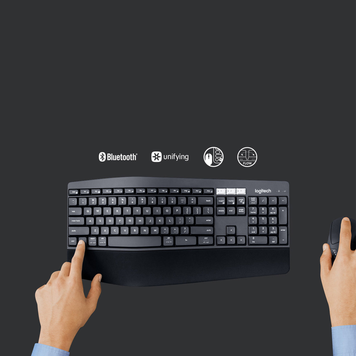 Logitech MK850 Performance Ensemble Clavier et Souris Sans Fil, Disposition Allemande