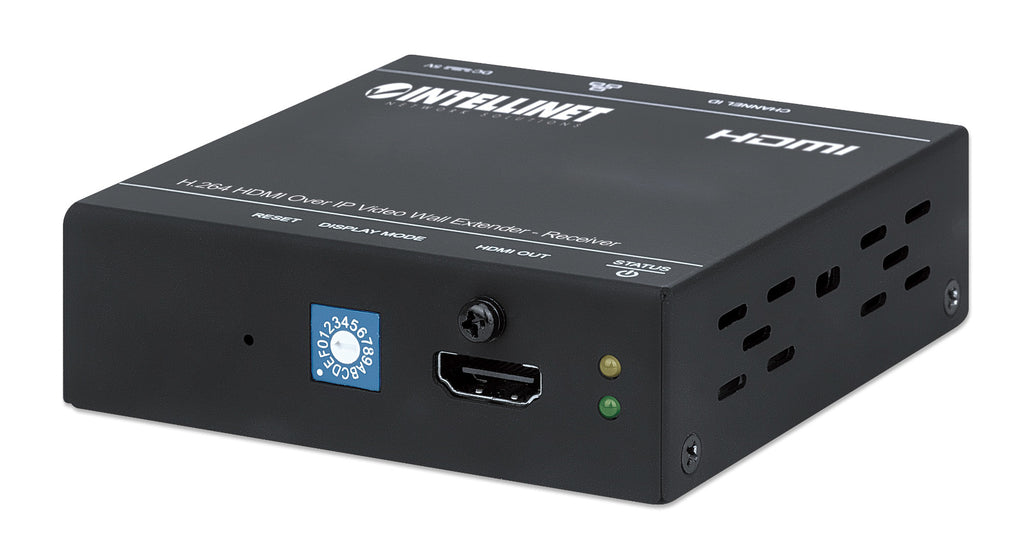 Intellinet 208345 Extension Audio/Vidéo Récepteur AV, Noir