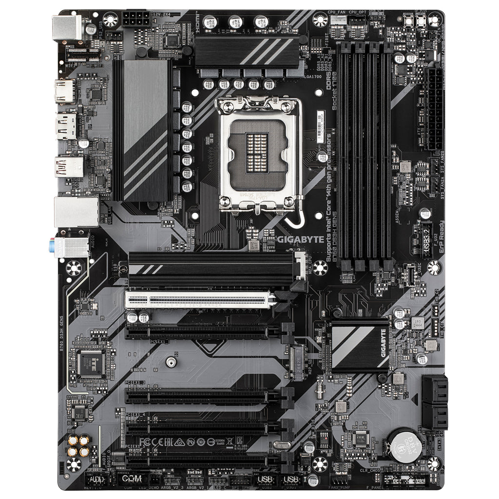 GIGABYTE B760 DS3H GEN5 Carte Mère – Compatible avec les processeurs Intel Core 14e génération, VRM numérique 8+2+1 phases, jusqu’à 5600 MHz DDR5, 2 x M.2 PCIe 4.0, LAN 1 GbE, USB 3.2 Gen 2x2