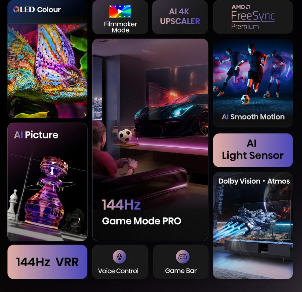 Hisense 43E77Q PRO 109,2 cm (43") 4K Ultra HD Smart TV Wifi Noir