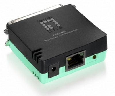 LevelOne FPS-1031 Serveur d'impression Ethernet LAN, Noir et Vert
