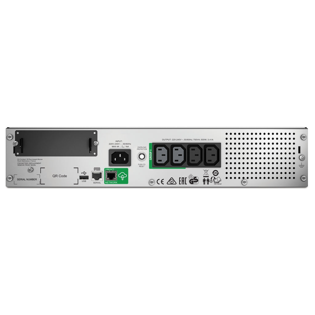 APC Smart-UPS SMT750RMI2UC Onduleur 750 VA, 4x C13, USB, Montable en Rack, SmartConnect