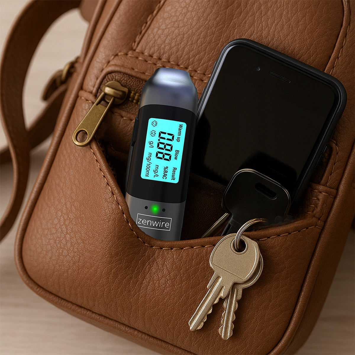 Alcootest professionnel de police sans embout buccal, rechargeable via USB-C, Zenwire MR702