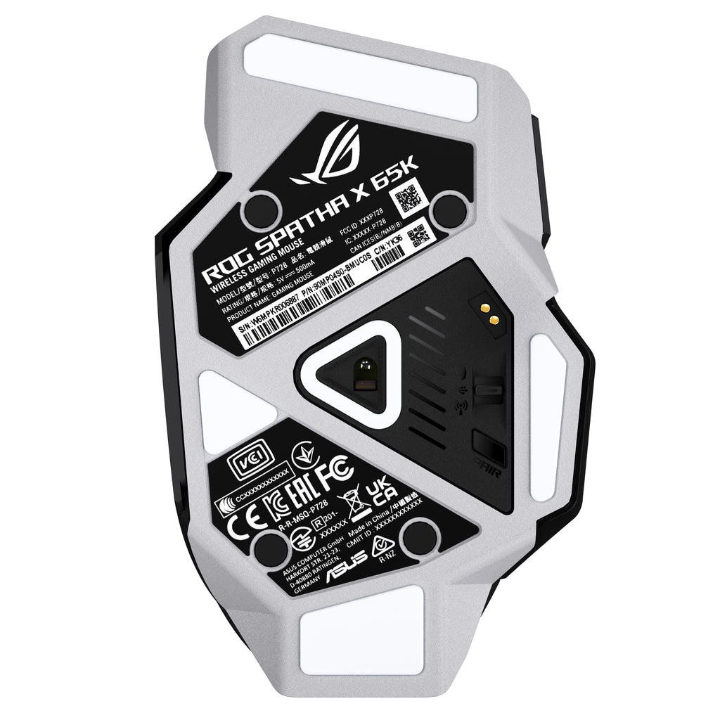 ASUS ROG Spatha X 65K souris Gaming Droitier RF Wireless + Bluetooth + USB Type-A Optique 65000 DPI