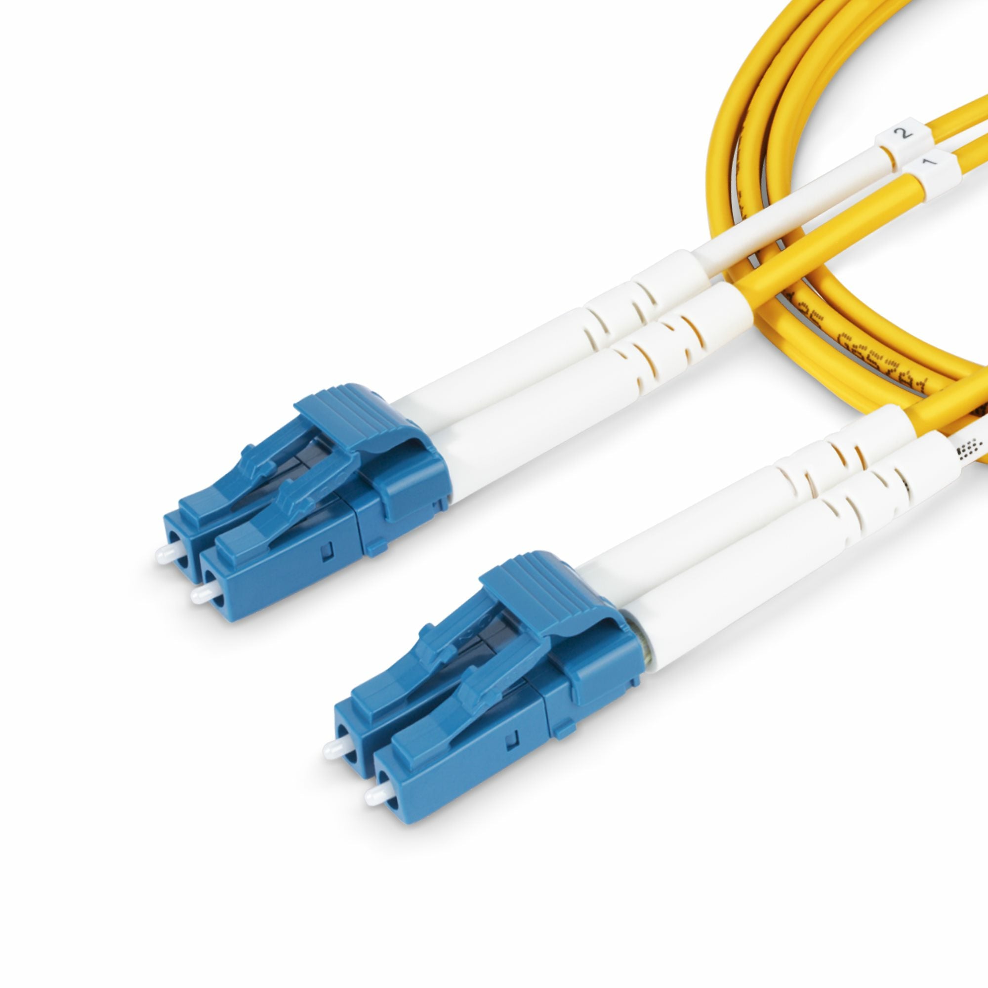 StarTech.com Câble Fibre Optique de 2m Duplex Monomode LC à LC (UPC) OS2, 9/125µm, 100G, Cordon Fibre Optique, Insensible à la Courbure, Faible Perte d'Insertion, Cordon Patch Fibre LSZH