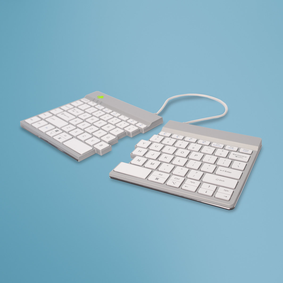 R-Go Tools R-Go Tools Clavier ergonomique R-Go Split Break avec logiciel de pause, clavier ergonomique divisé, QWERTY (US), bluetooth, blanc