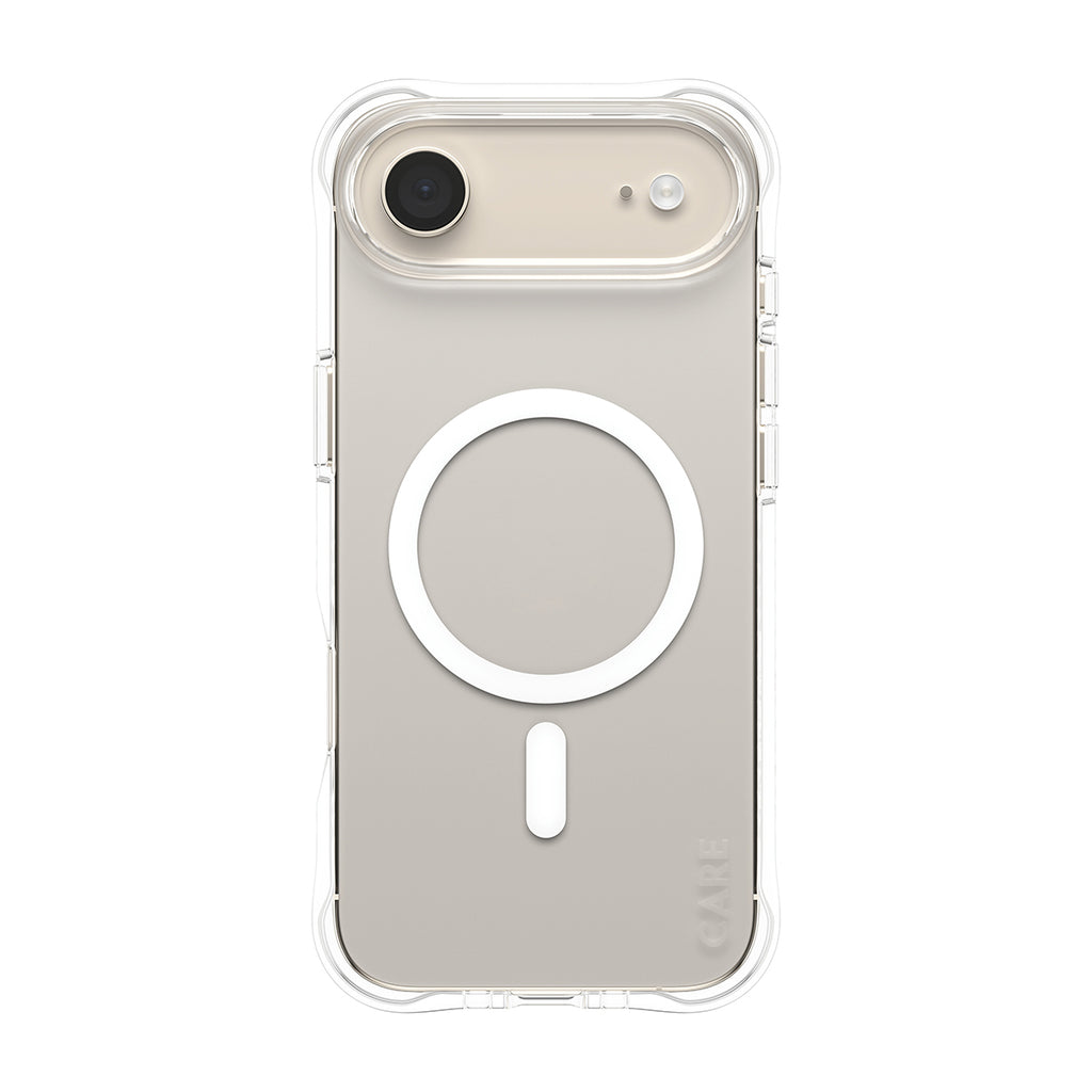 PanzerGlass CARE™ by ® Samba Case Transparent w. White MagSafe iPhone Air coque de protection pour téléphones portables Housse