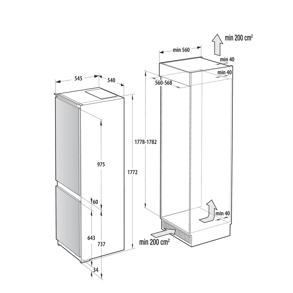 Gorenje NRKI517E41 Intégré 252 L Blanc