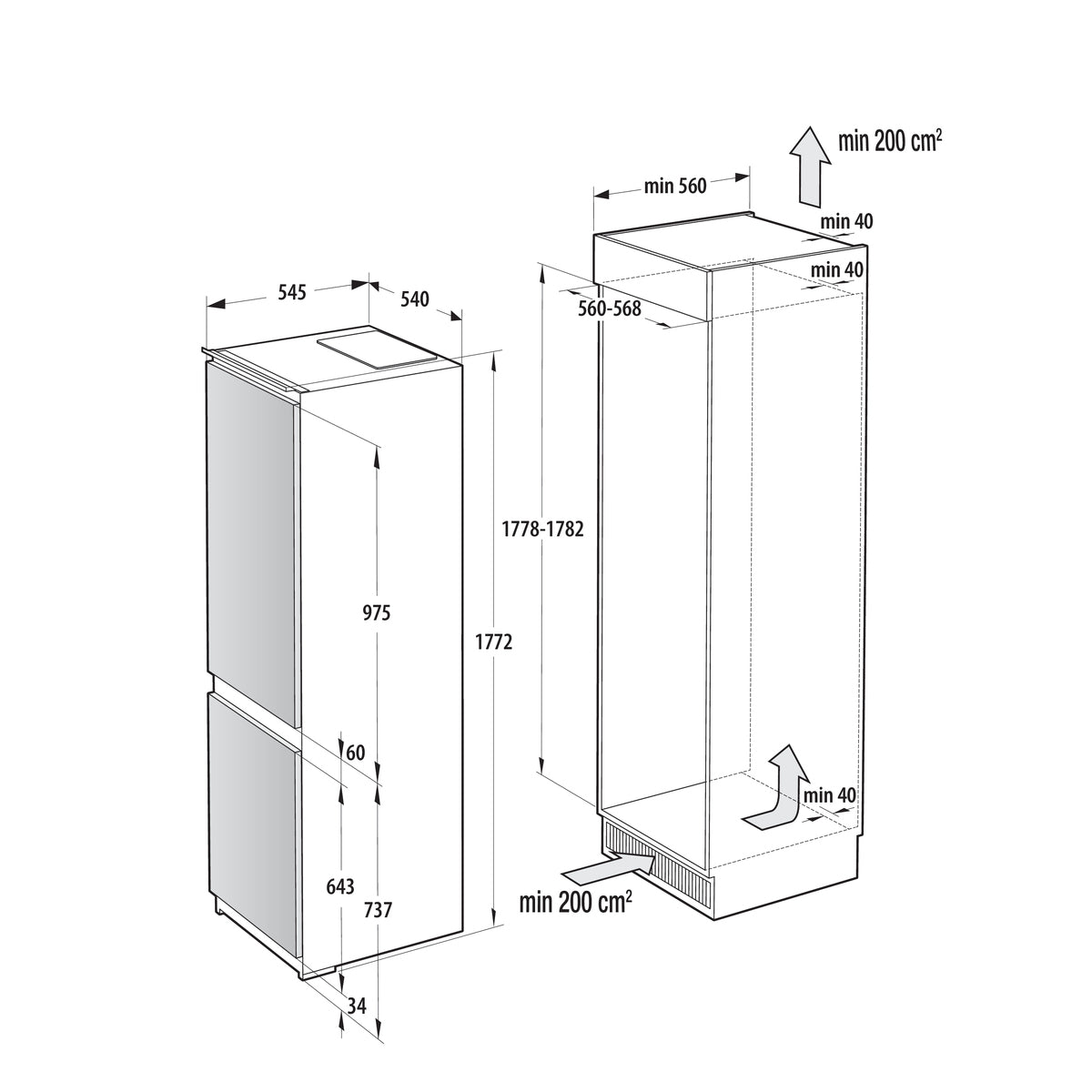 Gorenje NRKI517E41 Intégré 252 L Blanc