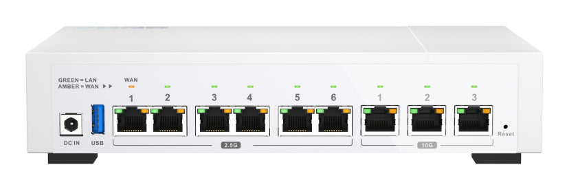 QNAP QHora-322 Routeur Connecté 10 Gigabit Ethernet et 2.5 Gigabit Ethernet, Blanc