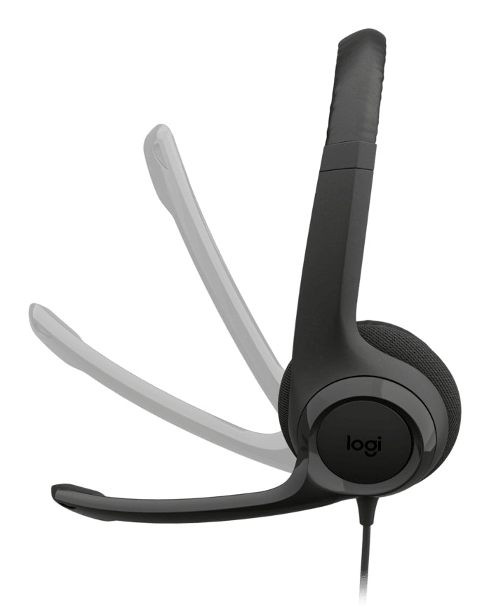 Logitech Auriculares con Cable H390 para PC/Portátil, Auriculares Estéreo con Micrófono con Supresión de Ruido, USB-C, Controles en línea, funciona con Chromebook