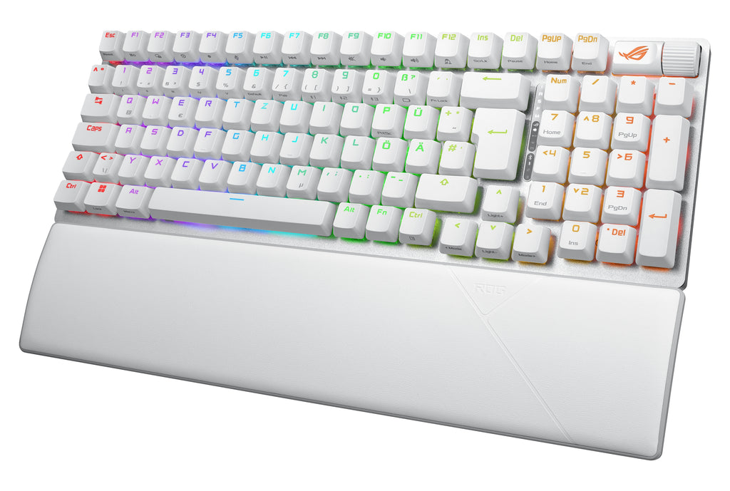 ASUS ROG Strix Scope II 96 Wireless clavier Gaming USB + RF Wireless + Bluetooth QWERTZ Allemand Blanc