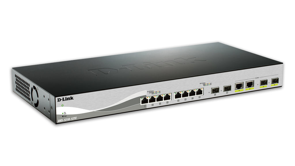 D-Link DXS-1210-12TC/E Commutateur Réseau Géré L2 10G Ethernet 1U Noir et Argent