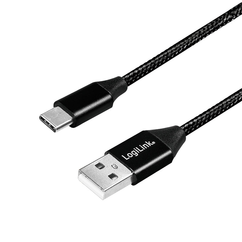 LogiLink CU0139 câble USB USB 2.0 0,3 m USB A USB C 0,48 Gbit/s Noir