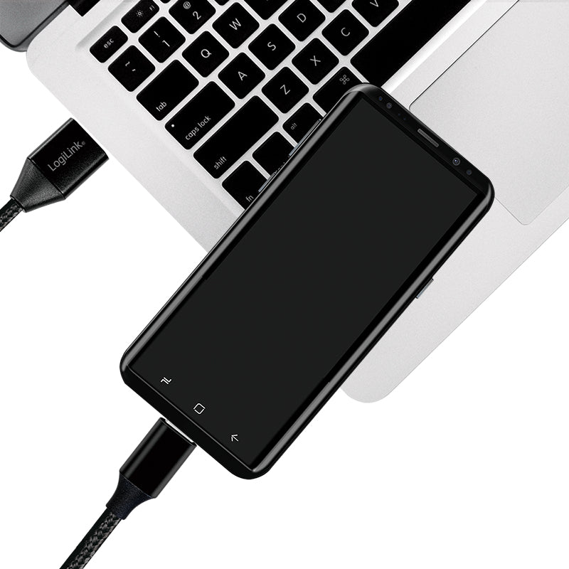 LogiLink CU0139 câble USB USB 2.0 0,3 m USB A USB C 0,48 Gbit/s Noir