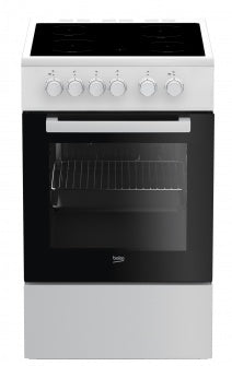 Beko FSS57000GW four et cuisinière Electrique Céramique Noir, Blanc