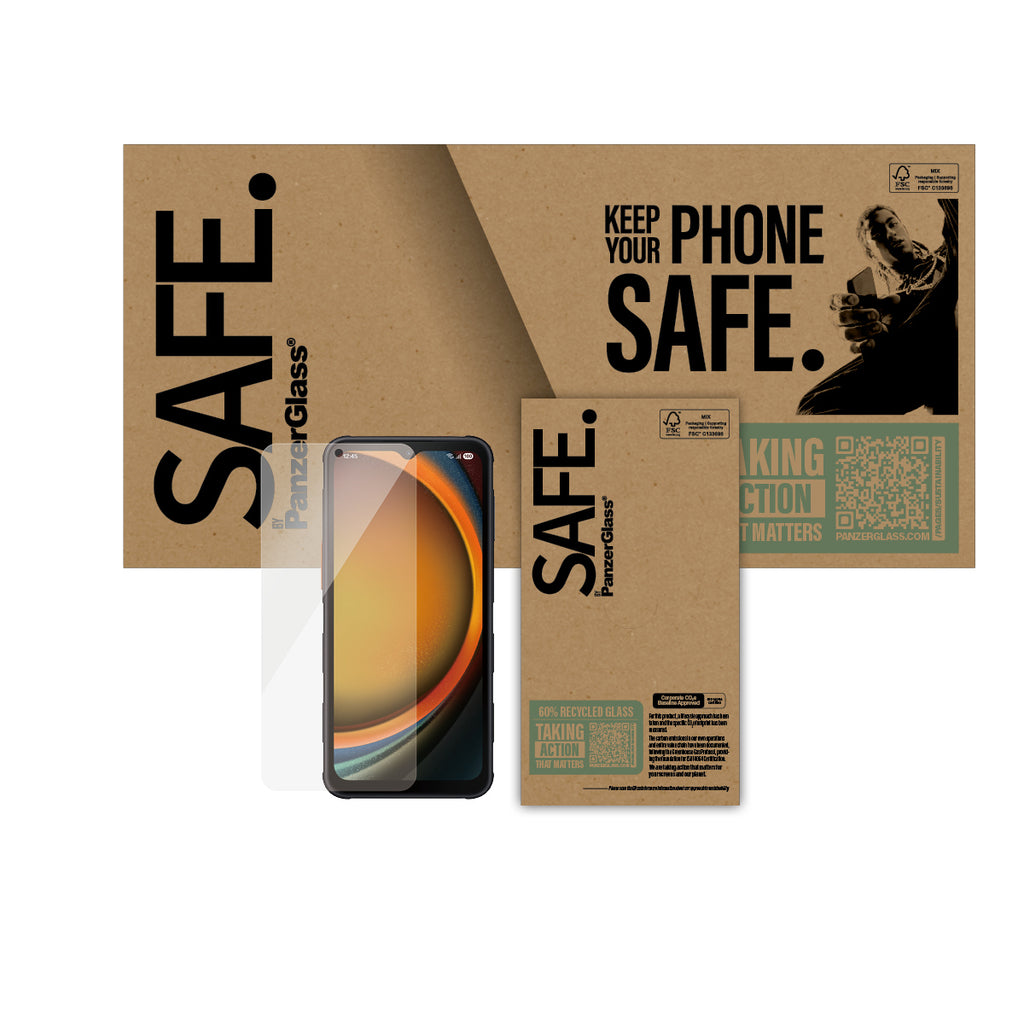 PanzerGlass PanzerGlass SAFE. by ® Screen Protector Samsung Galaxy Xcover7 Pro | Xcover7 | Xcover6 Pro | Ultra-Wide Fit | Bulk Protection d'écran transparent 50 pièce(s)