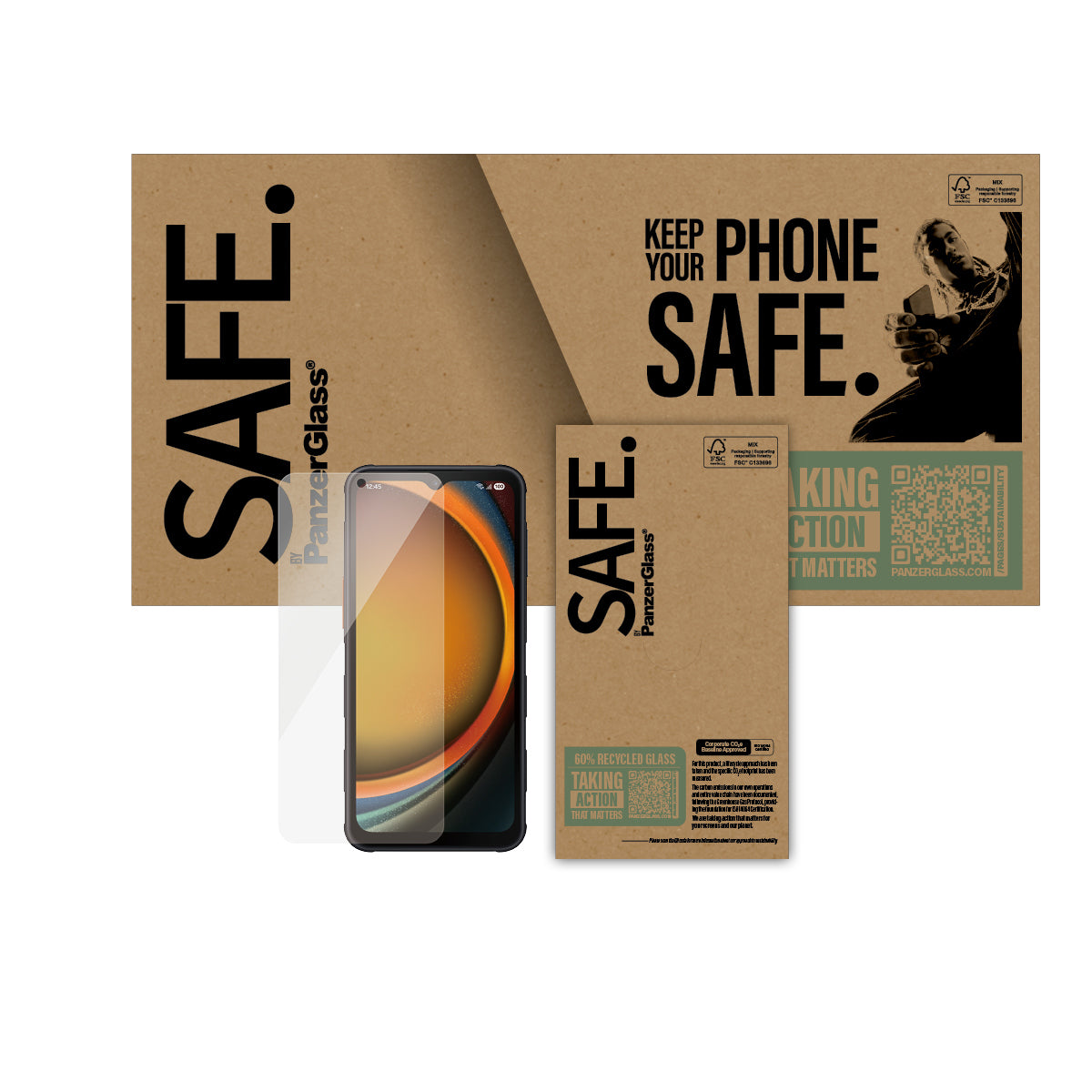 PanzerGlass PanzerGlass SAFE. by ® Screen Protector Samsung Galaxy Xcover7 Pro | Xcover7 | Xcover6 Pro | Ultra-Wide Fit | Bulk Protection d'écran transparent 50 pièce(s)