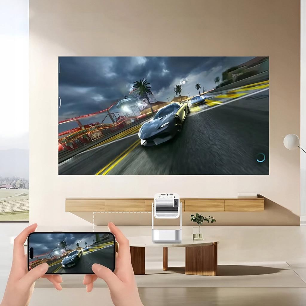 Mini-projecteur portable Android 13 avec Wi-Fi, projection à 360°, Full HD et 4K pour téléphone Zenwire IMC360