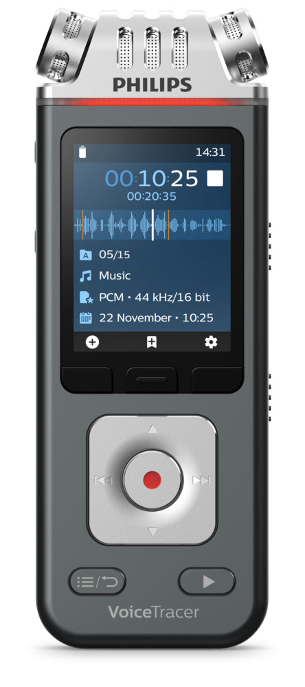 Philips VoiceTracer Noir, Gris