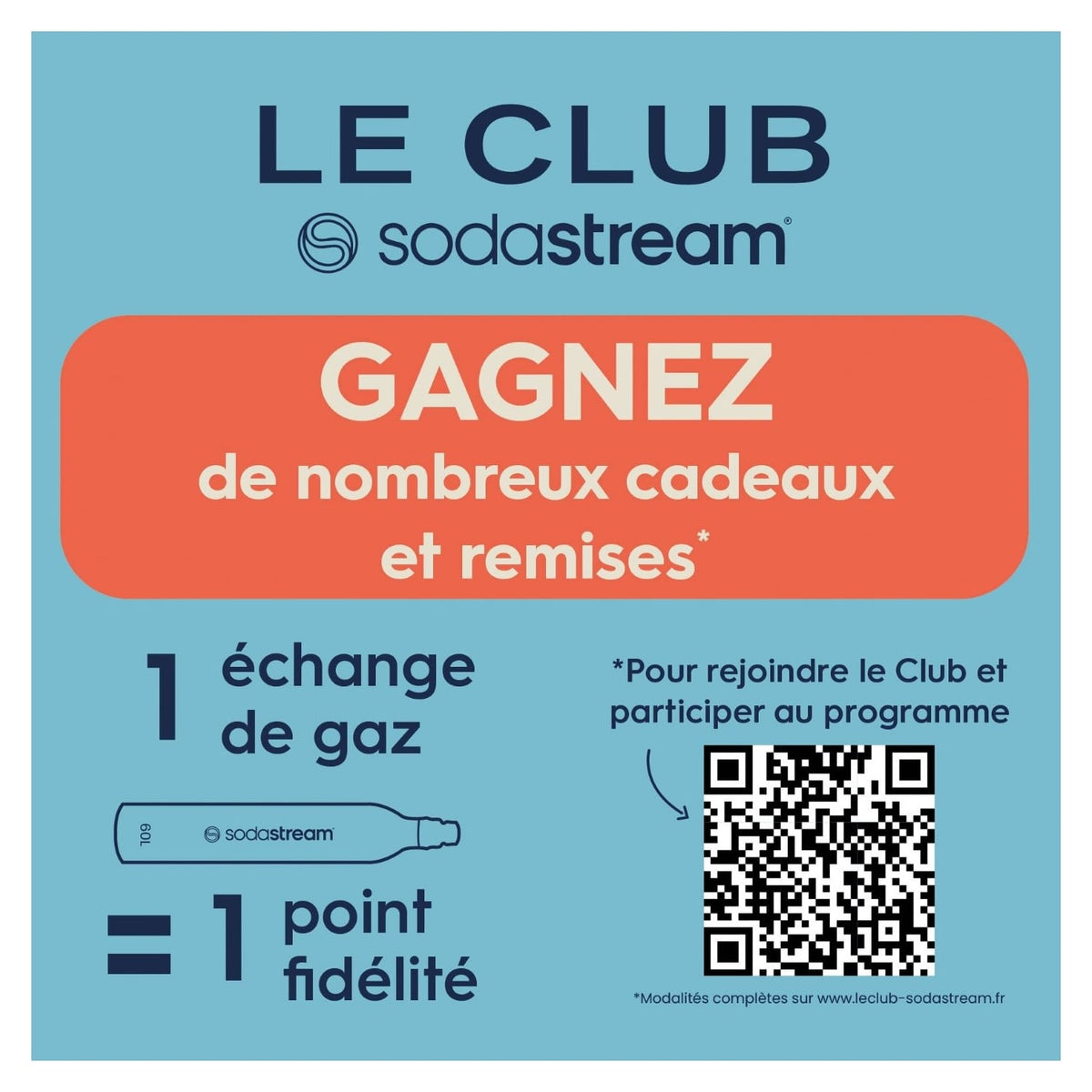 Sodastream Recharge de gaz d'échange 60L originale à visser