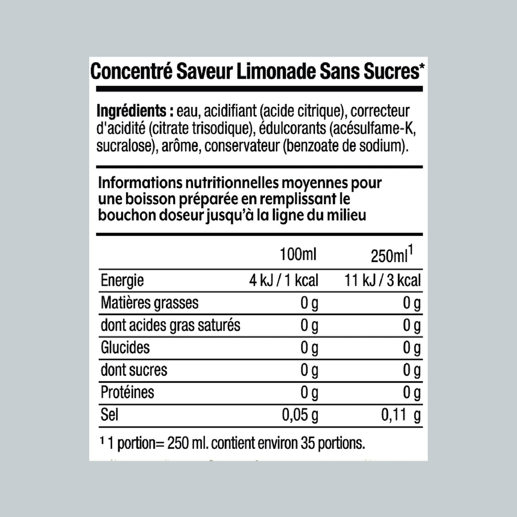 Sodastream Concentré Limonade sans sucres 440ml
